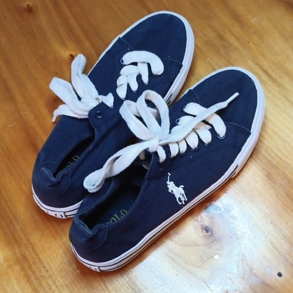 Polo Ralph Lauren Other - Polo Ralph Lauren Navy Sneakers with White Accents